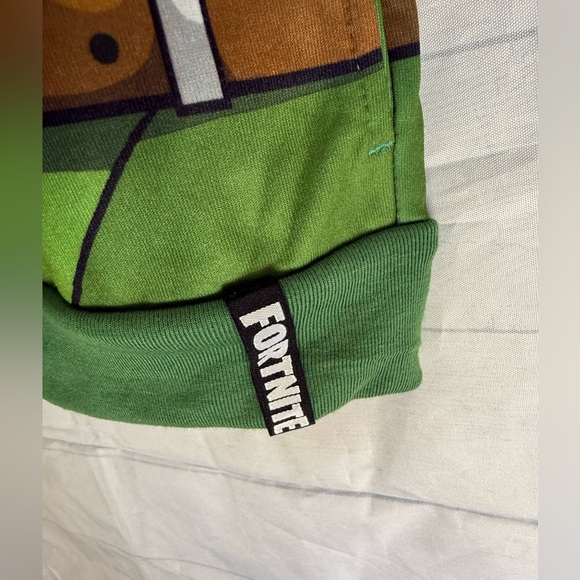 Fortnite Hoodie Boys M Green Dino Rex Costume Full Zip Cosplay Gamer Sweatshirt - Picture 10 of 15